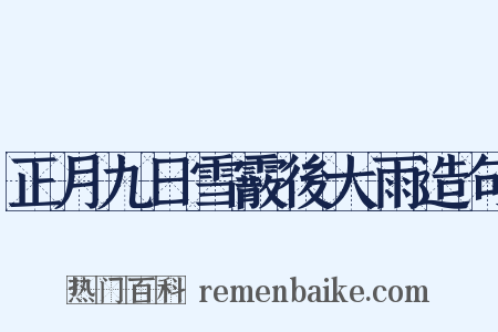 正月九日雪霰後大雨造句是什么意思的图片